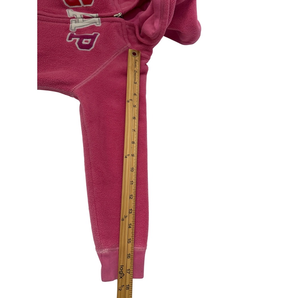 Baby Gap Toddler Girls Pink Fleece Zip Up Hoodie Arch Logo Sweatshirt Size 5T - Picture 9 of 9